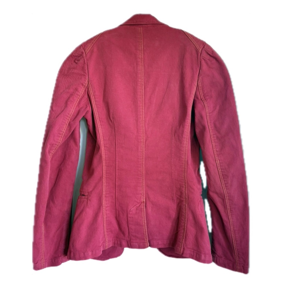 Isabel Marant Étoile Denim Blazer Size 0 Structured Jacket Raspberry - Picture 3 of 10